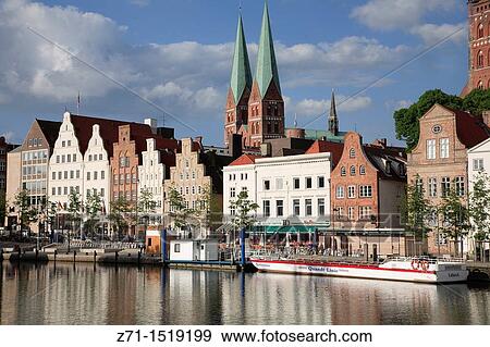 Germany, Schleswig-Holstein, L? beck, skyline, general panoramic view. View Large Photo Image Stock Photo - Germany, Schleswig-Holstein, L? beck, skyline, general panoramic view.. Fotosearch