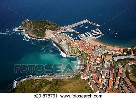 Stock Image - Getaria, Guipuzcoa, Basque Country, Spain. Fotosearch