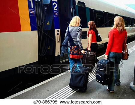 Getting on train. Baden, Switzerland View Large Photo Image Stock Photography - Getting on train. Baden, Switzerland. Fotosearch
