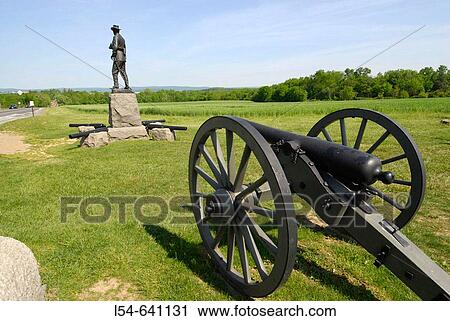 Stock Image - Gettysburg National Battlefield Park and Cemetary Pennsylvania PA. Fotosearch