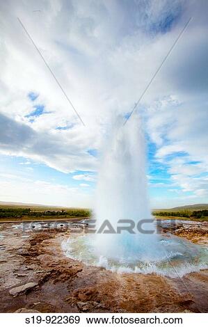 Geysir Geyser, Iceland View Large Photo Image Stock Photo - Geysir Geyser, Iceland. Fotosearch