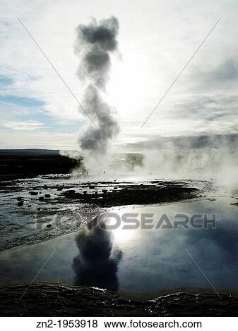 Geysirs, Strokkur, Iceland. View Large Photo Image Stock Photo - Geysirs, Strokkur, Iceland.. Fotosearch