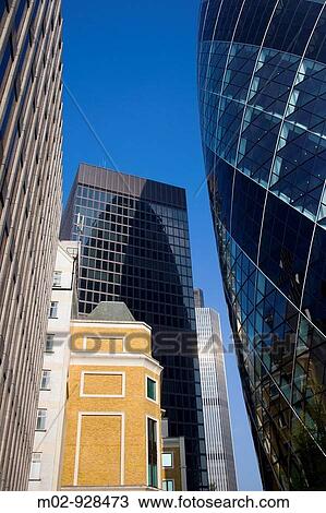Gherkin Building and other buisness building in The City, London, UK View Large Photo Image Stock Image - Gherkin Building and other buisness building in The City, London, UK. Fotosearch
