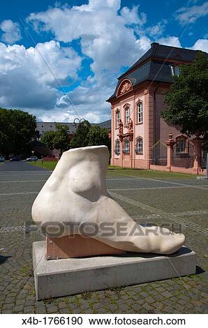Giant foot of statue of Emperor Constantine at Deutschhausplatz square in front of Landtag complex central Mainz city state of Rhineland-Palatinate Germany Europe View Large Photo Image Stock Image - Giant foot of statue of Emperor Constantine at Deutschhausplatz square in front of Landtag complex central Mainz city state of Rhineland-Palatinate Germany Europe. Fotosearch