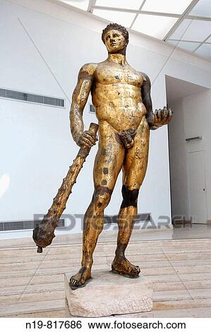 Gilded bronze statue of Hercules (2nd century BC), Capitoline Museums, Rome, Italy View Large Photo Image Stock Photograph - Gilded bronze statue of Hercules (2nd century BC), Capitoline Museums, Rome, Italy. Fotosearch