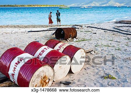 Stock Photo - Gili Trawangan is the largest of the Gili islands. This chain is one a few hours trip away from the touristy area of Kuta and a popular destination for travelers. Indonesia. Fotosearch