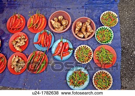 Ginseng and Peppers, Sunday Market, Kuching, Borneo, Malaysia, Asia View Large Photo Image Stock Photo - Ginseng and Peppers, Sunday Market, Kuching, Borneo, Malaysia, Asia. Fotosearch