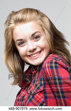 girl, 13, portrait, smiling View Large Photo Image Stock Photo - girl, 13, portrait, smiling. Fotosearch