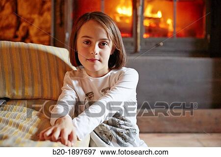 Stock Photo - Girl 8 years. Fotosearch