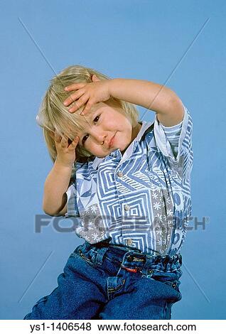 Stock Photo - GIRL AND HEADACHE. Fotosearch