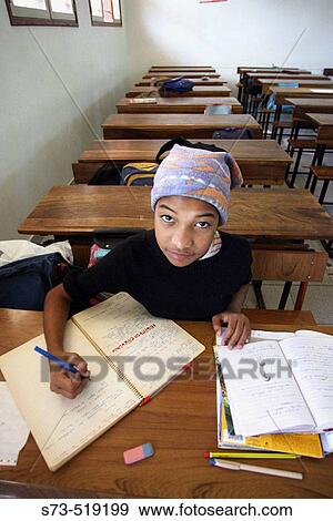 Girl at school. Maputo. Mozambique. View Large Photo Image Stock Photo - Girl at school. Maputo. Mozambique.. Fotosearch
