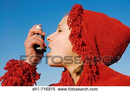 girl child asthma mixed race in red hood photograph inhaler View Large Photo Image Stock Photography - girl child asthma mixed race in red hood photograph inhaler. Fotosearch
