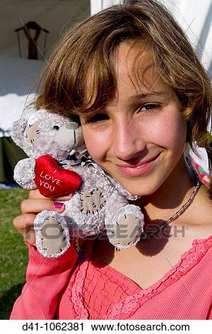 girl child teenager with teddy bear 2009 View Large Photo Image Stock Image - girl child teenager with teddy bear 2009. Fotosearch