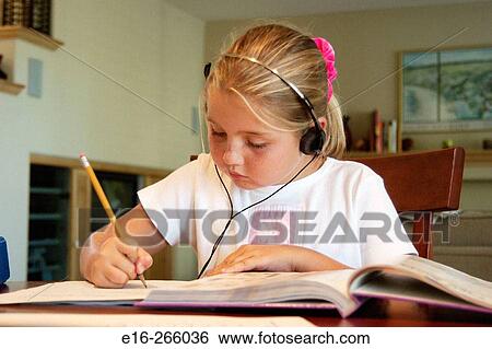girl doing homework View Large Photo Image Stock Photograph - girl doing homework. Fotosearch