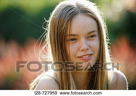 Stock Photo - girl enjoying outdoor. Fotosearch