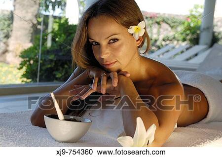 Girl in a SPA, look. View Large Photo Image Stock Image - Girl in a SPA, look.. Fotosearch