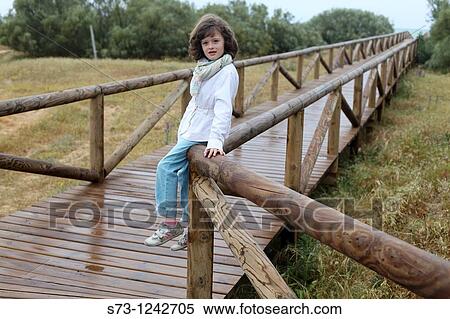 Stock Photography - Girl in Barbate beach, Cadiz province, Andalusia, Spain. Fotosearch