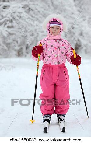 Stock Image - Girl in pink, Russia. Fotosearch