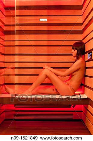 girl in the sauna at the spa View Large Photo Image Stock Photo - girl in the sauna at the spa. Fotosearch