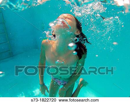 Girl into swimming pool View Large Photo Image Stock Image - Girl into swimming pool. Fotosearch