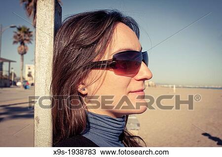girl looking at the beach, Valencia View Large Photo Image Stock Image - girl looking at the beach, Valencia. Fotosearch