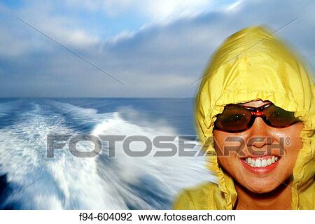 Girl on boat, digital composite View Large Photo Image Stock Image - Girl on boat, digital composite. Fotosearch