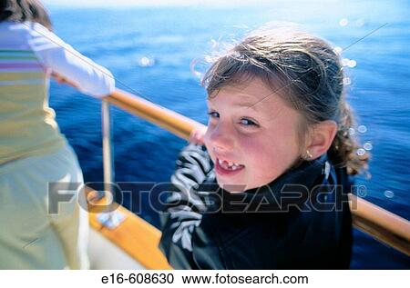 Girl on boat View Large Photo Image Stock Image - Girl on boat. Fotosearch