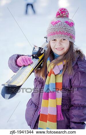 Girl on skiing. Alps. View Large Photo Image Picture - Girl on skiing. Alps.. Fotosearch
