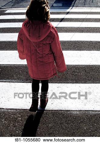 girl on zebra crossing View Large Photo Image Stock Image - girl on zebra crossing. Fotosearch