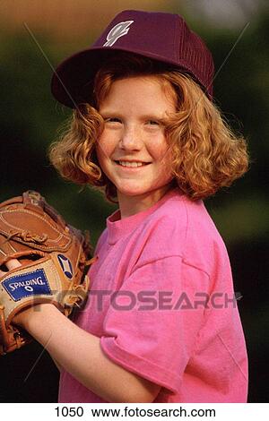 Girl playing baseball View Large Photo Image Stock Image - Girl playing baseball. Fotosearch