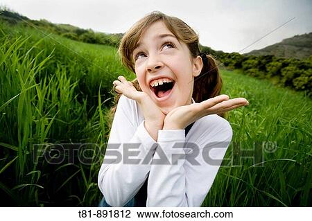 Stock Image - Girl, portrait. Fotosearch