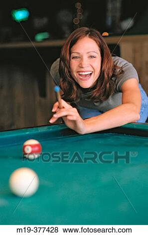 girl shooting pool View Large Photo Image Stock Photo - girl shooting pool. Fotosearch
