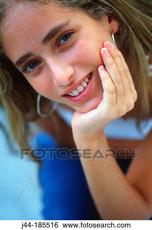 Girl smiling View Large Photo Image Stock Photograph - Girl smiling. Fotosearch
