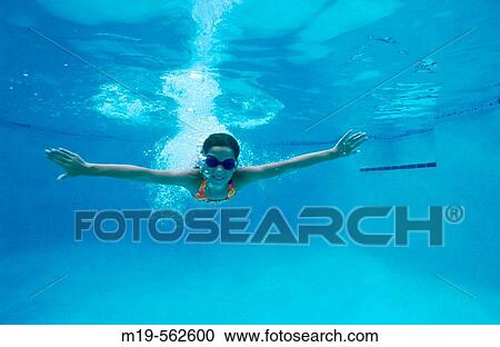 girl swiming underwater View Large Photo Image Stock Image - girl swiming underwater. Fotosearch