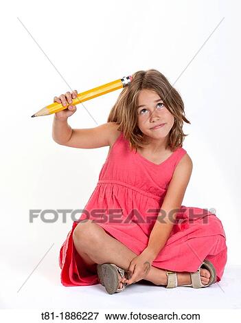 girl thinking, View Large Photo Image Stock Photo - girl thinking,. Fotosearch