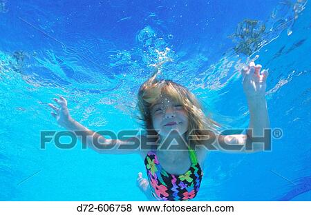 Girl underwater View Large Photo Image Stock Photo - Girl underwater. Fotosearch