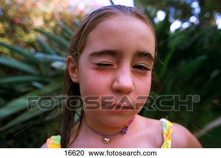 Girl winking View Large Photo Image Stock Image - Girl winking. Fotosearch