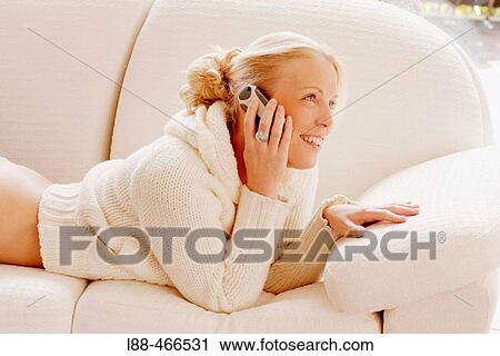 Girl with cell phone View Large Photo Image Stock Image - Girl with cell phone. Fotosearch