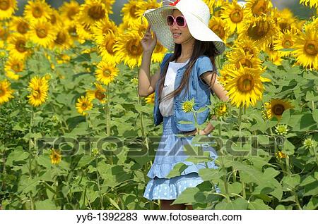 girl with hat, sunflower fields of lopburi, central Thailand View Large Photo Image Stock Image - girl with hat, sunflower fields of lopburi, central Thailand. Fotosearch