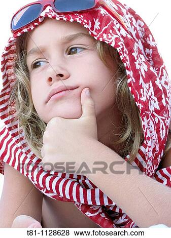 Girl with headscarf View Large Photo Image Stock Photo - Girl with headscarf. Fotosearch