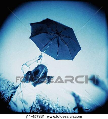 Girl with umbrella. View Large Photo Image Stock Image - Girl with umbrella.. Fotosearch