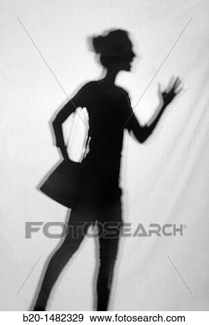 Stock Photo - girl's silhouette. Fotosearch