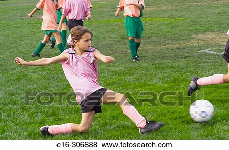 girl's soccer View Large Photo Image Stock Photo - girl's soccer. Fotosearch