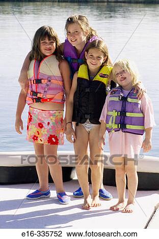girls with life vests View Large Photo Image Stock Image - girls with life vests. Fotosearch