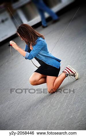 Girtl taking a photo in Valencia, Spain View Large Photo Image Stock Photograph - Girtl taking a photo in Valencia, Spain. Fotosearch