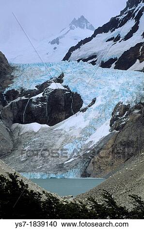 Glacier and lake below the Mount Fitz Roy the mountain located near El Chalt? n village, in the Southern Patagonian Ice Field, Patagonia, on the border between Argentina and Chile View Large Photo Image Stock Image - Glacier and lake below the Mount Fitz Roy the mountain located near El Chalt? n village, in the Southern Patagonian Ice Field, Patagonia, on the border between Argentina and Chile. Fotosearch