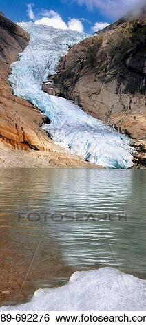 Stock Photograph - Glacier, Norway. Fotosearch