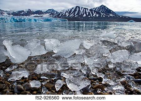Stock Image - Glacier, Svalbard Archipelago (aka Spitsbergen), Norway. Fotosearch