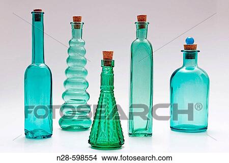 Glass bottles. View Large Photo Image Picture - Glass bottles.. Fotosearch