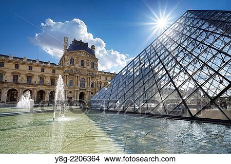 Glass pyramid Louvre Museum, Paris, France. View Large Photo Image Picture - Glass pyramid Louvre Museum, Paris, France.. Fotosearch